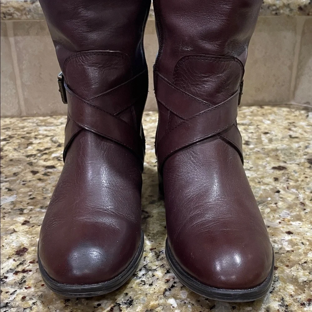Lauren Ralph Lauren Dark Brown Leather Knee Boots